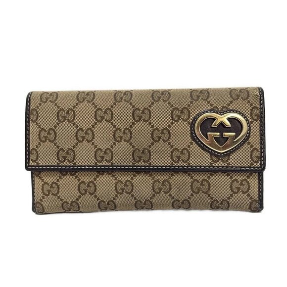 GUCCI Lovely Brown Light Brown Dark Brown Jacquard Leather -168-081225 - Picture 1 of 5